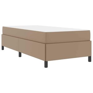 vidaXL Cadre de lit avec matelas Cappuccino 90 x 200 cm tissu