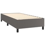 vidaXL Sommier à lattes de lit avec matelas Gris 100x200 cm Similicuir