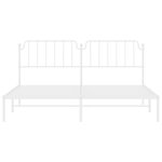 vidaXL Cadre de lit métal sans matelas et tête de lit blanc 193x203 cm