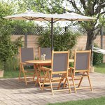 vidaXL Ensemble de salle à manger pour jardin Pliant 5 Pièces Anthracite