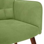 vidaXL Chaise de relaxation avec tabouret Vert clair Velours