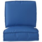 vidaXL Set de coussins de palette 2 Pièces Bleu royal Tissu Oxford