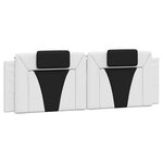 vidaXL Cadre de lit Viana sans matelas blanc et noir 160x200 cm similicuir