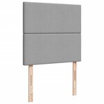 vidaXL Sommier à lattes de lit et matelas Gris clair 90x190 cm Tissu