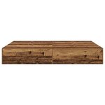 vidaXL Cadre de lit avec rangement Bois Ancien 135 x 190 cm