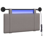 vidaXL Tête de lit suspendue Taupe Tissu