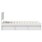 vidaXL Cadre de lit avec tête de lit Blanc 90 x 190 cm Pin massif
