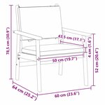 vidaXL Chaise de jardin avec coussin 2 Pièces Marron Bois d'acacia massif