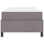 vidaXL Lit à ressorts Taupe  Noir 100 x 200 cm Tissu  Bois Engineered