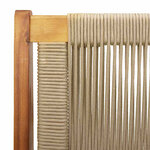 vidaXL Banc de jardin Beige 76x122x73 cm en bois massif d'acacia