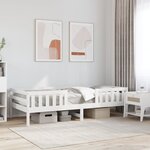 vidaXL Cadre de lit sans matelas blanc 90x190 cm bois de pin massif