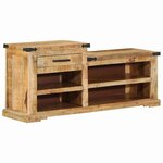 vidaXL banc Marron 110 x 35 x 50 cm Bois de mangue massif