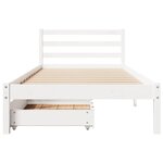 vidaXL Cadre de lit sans matelas blanc 90x190 cm bois de pin massif