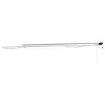 vidaXL Cadre de store manuel avec LEDs Blanc 4 5 × 3 5 m Aluminium