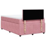 vidaXL Sommier à lattes de lit avec matelas rose 120x190 cm velours