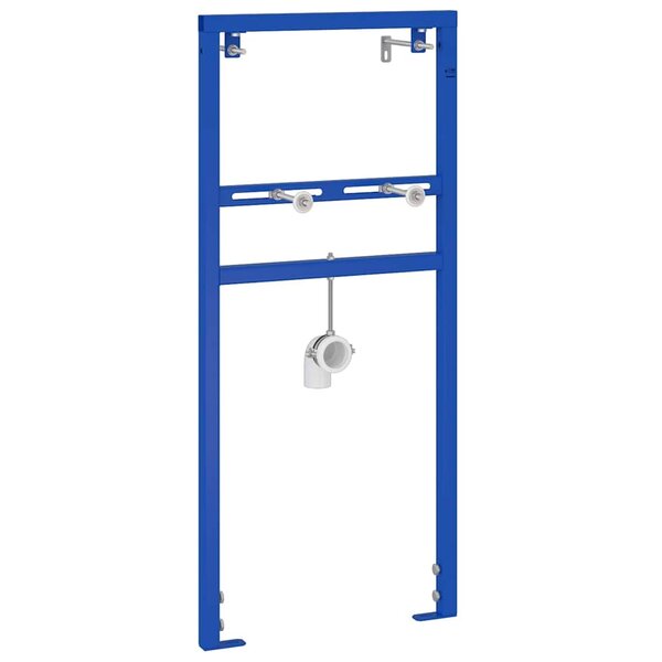 vidaXL Support mural de salle de bain Bleu 50 x 17.5 x 136 cm Acier