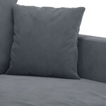 vidaXL Canapé à 2 places Gris foncé 140 cm Velours