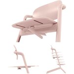 Chaise haute évolutive 3 en 1 LEMO 2 - Rose - Réglable hauteur et profondeur - Set bébé