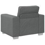Canapé 3 pièces vidaXL avec coussins en tissu gris foncé
