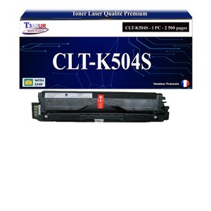 T3AZUR - Toner compatible avec Samsung CLT-K504S pour Samsung CLP-415N CLP-415NW CLX-4195FN CLX-4195FW CLX-4195N - Noire