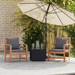 vidaXL Chaises de jardin 2 Pièces Naturel 60 x 65 x 76.5 cm