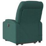 vidaXL Fauteuil inclinable de massage électrique Vert foncé Tissu