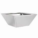 vidaXL Cache-pot de jardin Argent 35 x 35 x 15 cm Acier inoxydable