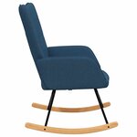 vidaXL Chaise à bascule Bleu Tissu