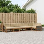 vidaXL Ensemble de canapés d'extérieur 6 Pièces Naturel et Beige