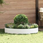 vidaXL Cache-pot de jardin Blanc 120 x 120 x 20 cm Acier