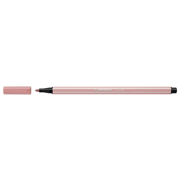 Stylo feutre pen 68 pointe moyenne 1mm rose poudré blush stabilo