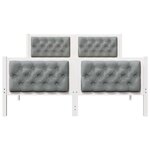 vidaXL Cadre de lit Gris clair 140 x 190 cm Pin massif