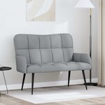 vidaXL Sofa 2 places Gris clair 115 x 61 x 87 cm Tissu