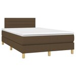 vidaXL Sommier à lattes de lit matelas et LED Marron foncé 120x200 cm