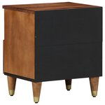 vidaXL Tables de chevet 2 Pièces 40x33x46 cm Bois massif Mango
