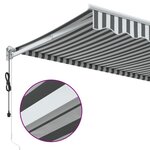 vidaXL Auvent rétractable anthracite et blanc 4 5x3 m tissu/aluminium