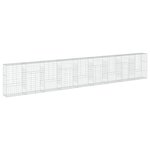 vidaXL Panier gabion avec couvercle 900x50x150 cm fer galvanisé