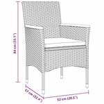 vidaXL Ensemble de salle à manger pour jardin 3 Pièces Gris Poly rotin