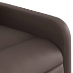 vidaXL Fauteuil inclinable de massage Marron Similicuir