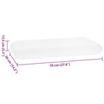 vidaXL Coussin de sommeil Uni Blanc 70 x 36 x 13 5 cm