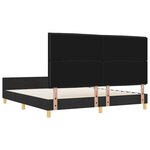 vidaXL Cadre de lit avec tête de lit Noir 180 x 200 cm tissu
