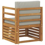 vidaXL Canapé d’extérieur Bois d'acacia massif et polyester Naturel