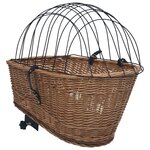vidaXL Panier arrière de vélo avec couvercle 55x31x36 cm Saule naturel