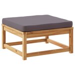 vidaXL Salon de jardin avec coussins 7 Pièces bois massif d'acacia