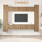 vidaXL Ensemble meuble TV 10 Pièces chêne artisanal 30 5 x 30 x 90 cm
