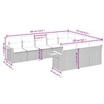vidaXL Salon de jardin 10 Pièces avec coussins gris résine tressée