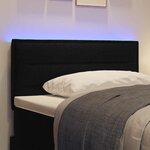 vidaXL Tête de lit LED avec des lumières à LED Noir 100 cm tissu