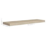 vidaXL Étagères murales flottantes 2 Pièces chêne 90x23 5x3 8 cm MDF