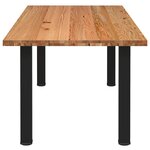 vidaXL Table à manger marron clair bois de chêne massif rectangulaire