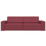 vidaXL Canapé-lit Rouge bordeaux 245 x 78 x 77 cm tissu